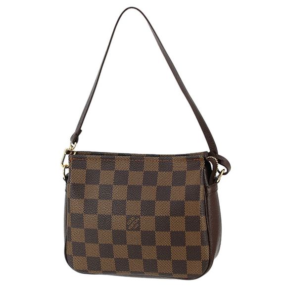 Louis Vuitton Pochette Accessories Damier Ebene Leather Brown Mini - Picture 1 of 6